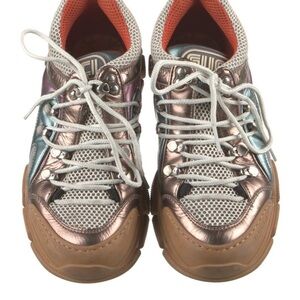 Gucci leather color block sneakers